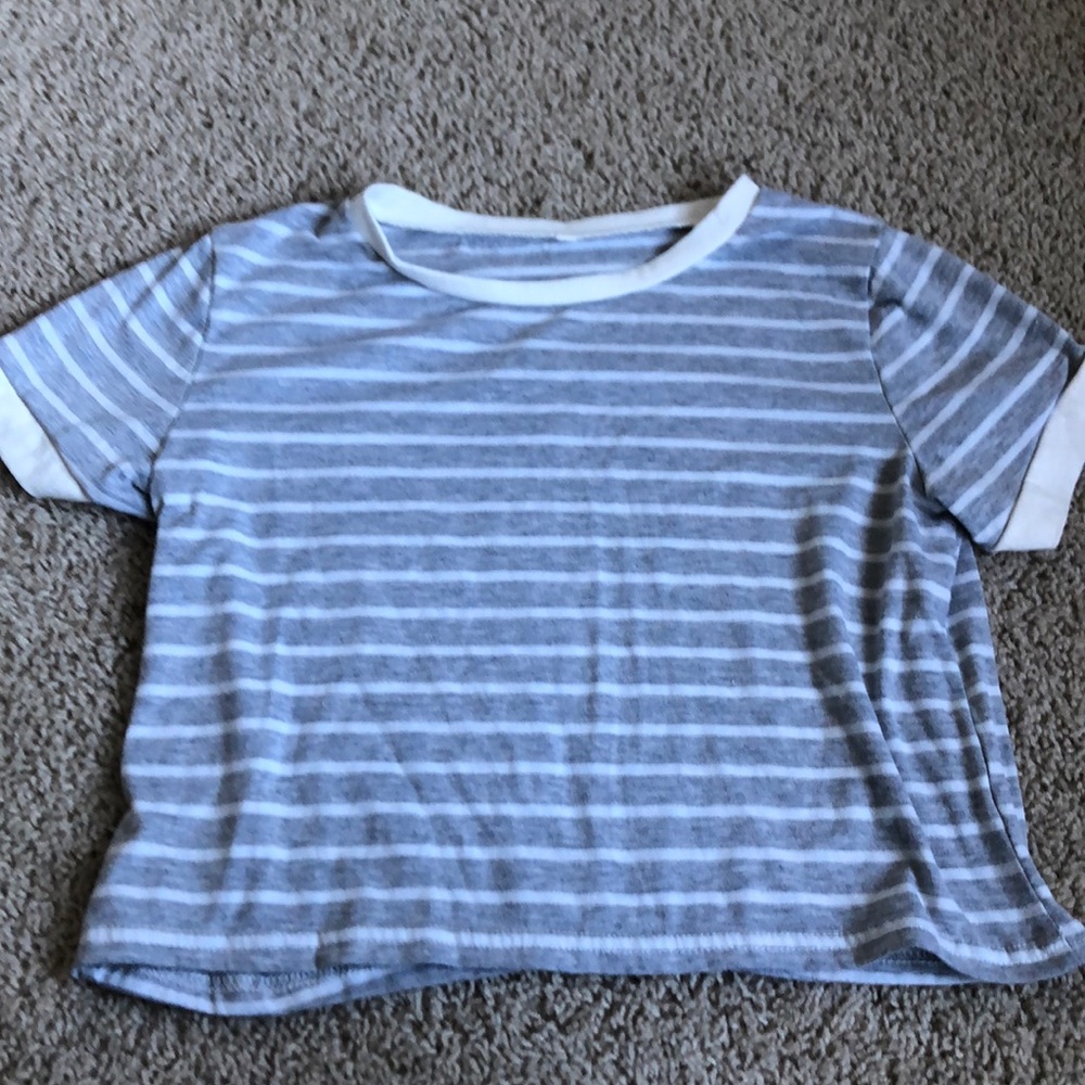 Cropped stripped tee